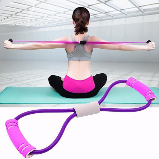 Hot Yoga Fitness Resistance 8 Type Muscle Chest Expander Rope Workout Yoga - My Store